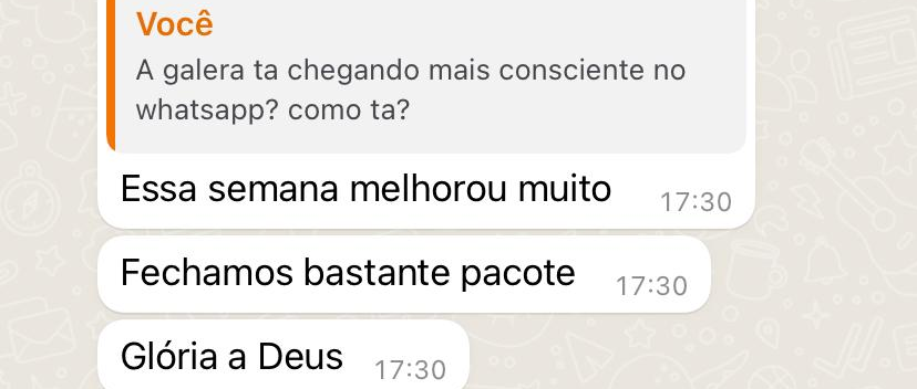 Print de depoimento real de cliente