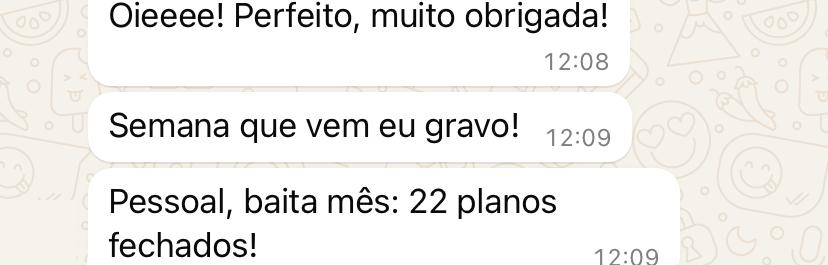 Print de depoimento real de cliente