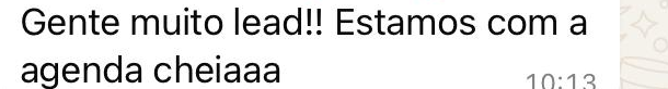 Print de depoimento real de cliente
