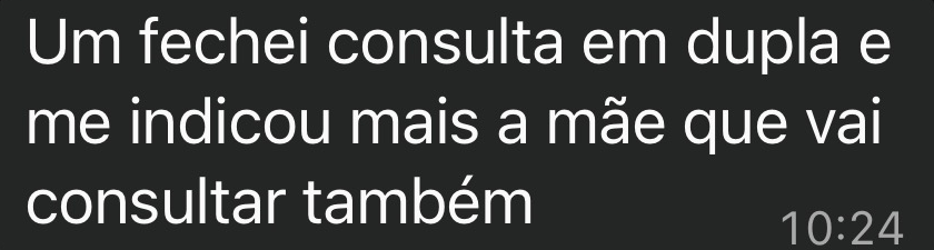 Print de depoimento real de cliente